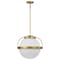 Nuvo Lakeshore 1-Light Large Pendant Natural Brass White Opal Glass 60/7785 - alternate 3